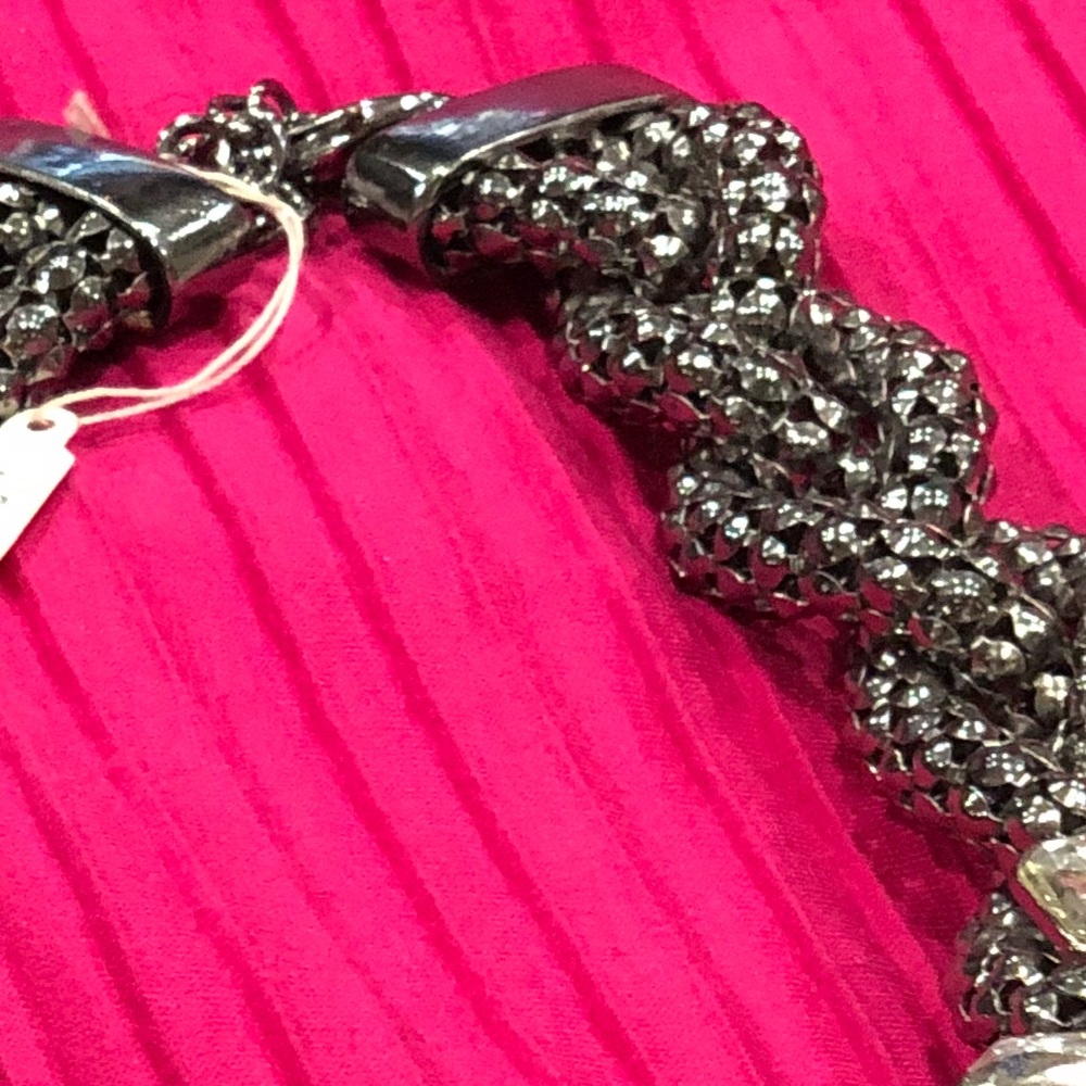 Statement Chunky Rhinestone Chain Necklace - Picture 7 of 8